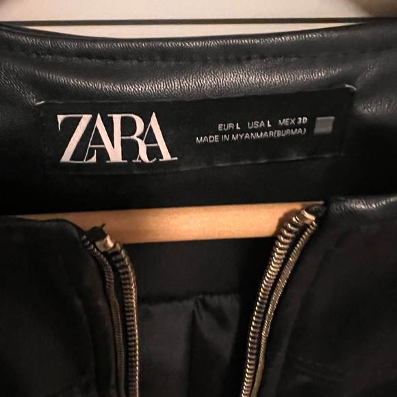 ZARA Vegan Leather Jacket - Picture 2 of 2